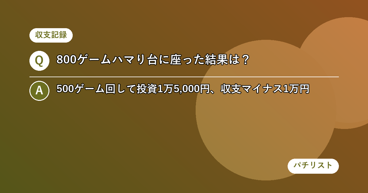 思い込み②「ずっとハマってるから、そろそろ波が来る」